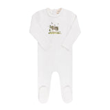 Ely’s & Co Watercolor Cradle Collection - Ivory Boy - Footie
