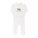 Ely’s & Co Watercolor Cradle Collection - Ivory Girl - Footie