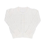 Ely’s & Co Wave Collection - Knit Pointelle Cardigan - Ivory
