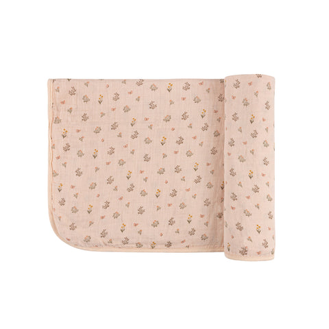 Ely’s & Co Garden Floral Print Collection - Pink - Muslin Swaddle