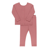 Ely’s & Co Ribbed Cardigan Set - Pink - 2 Pc Toddler Set