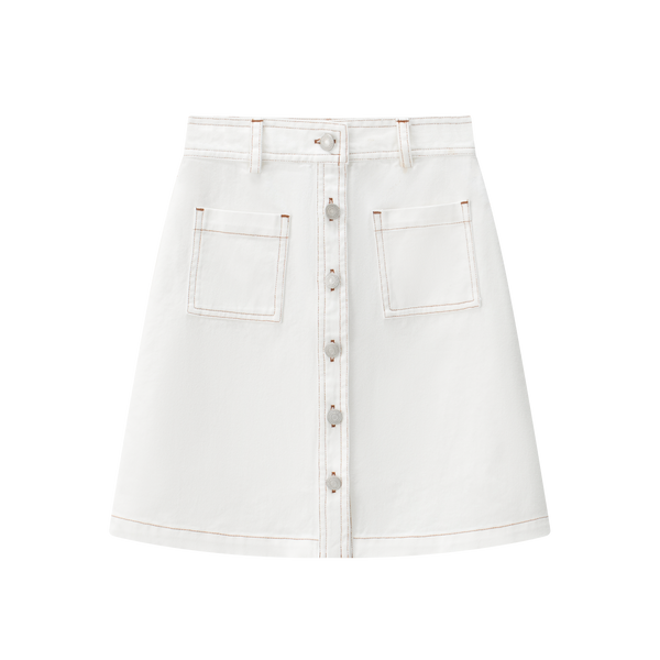 Coco Blanc White Denim Skirt
