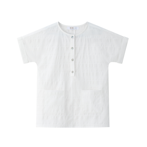 Coco Blanc White Boys Linear Shirt