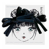 Knot Hairbands Corded Mini Bow Set // Black