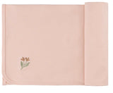 Ely’s & Co Embroidered Collection - Pink Tulip - Blanket