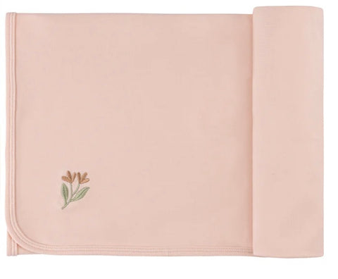 Ely’s & Co Embroidered Collection - Pink Tulip - Blanket