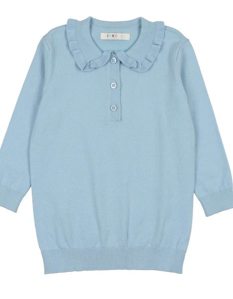 Coco Blanc Ruffle Collar Sweater