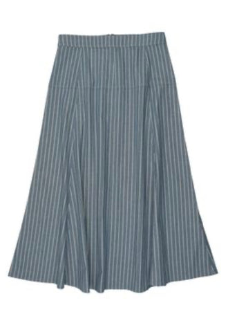 Coco Blanc Striped Denim Skirt