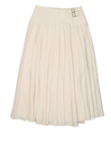 Coco Blanc Buckle Pleated Skirt