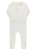 Ely’s & Co Pointelle Star- Ivory - Footie + Bonnet