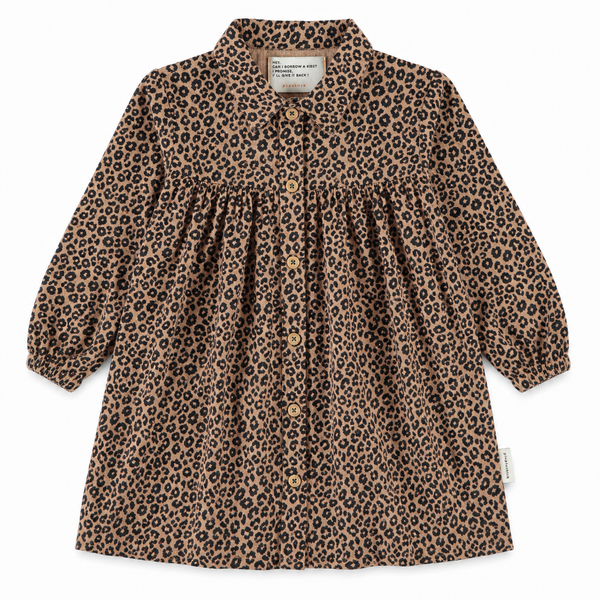 Piupiuchick Short Dress | Brown W/ Animal Print