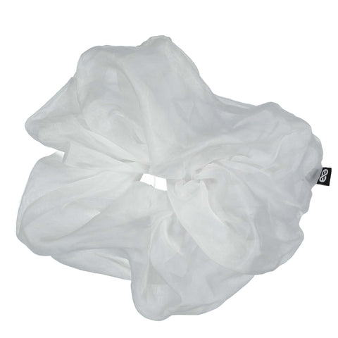 Knot Hairbands Puff Scrunchie // White