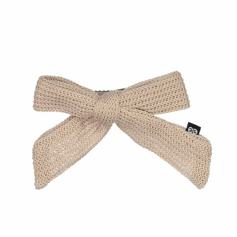 Knot Hairbands Purl Bow Clip // Sand