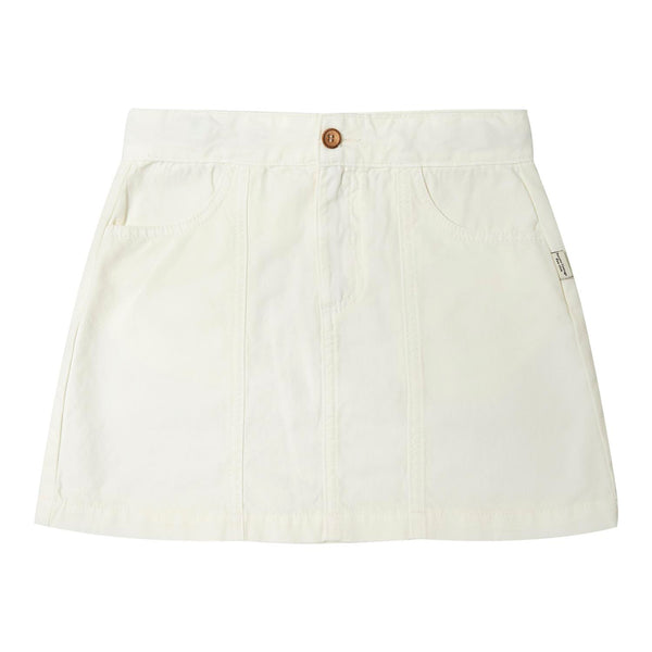 Tocoto Vintage Long Cotton/Linen Midi Skirt Off White