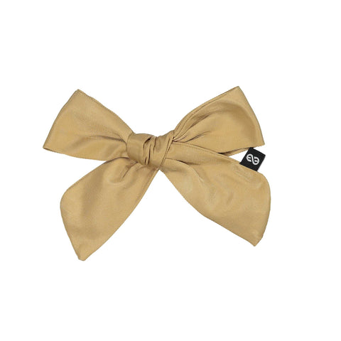 Knot Hairbands Sateen Petite Bow Clip // Golden