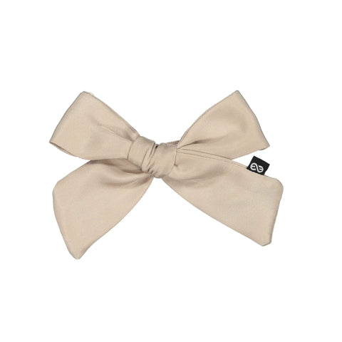 Knot Hairbands Sateen Petite Bow Clip // Taupe