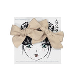 Knot Hairbands Sateen Bow Set // Taupe