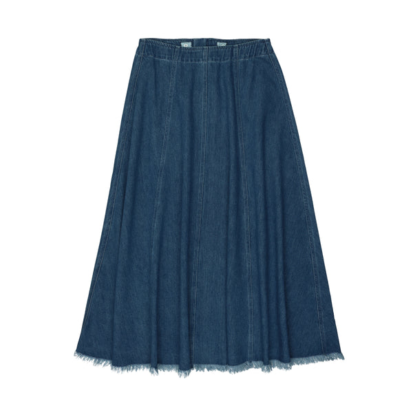 Coco Blanc Denim Paneled Skirt