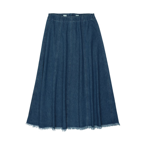 Coco Blanc Denim Paneled Skirt