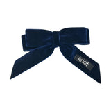 Knot Hairbands Velvet Ribbon Bow Clip // Navy