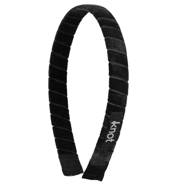 Knot Hairbands Velvet Ribbon Headband // Black