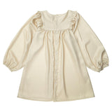 Tocoto Vintage Gold Ruffled Mini Dress Beig Gold