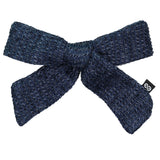 Knot Hairbands Waffle Bow Clip // Navy