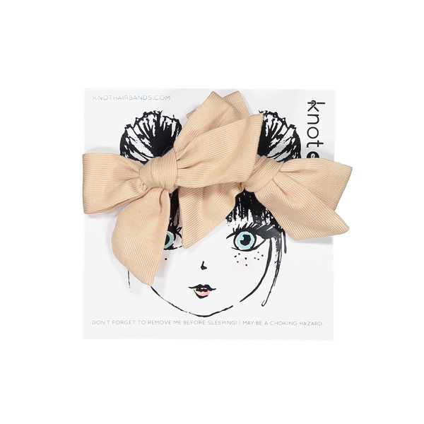 Knot Hairbands Tidal Tee Bow Set // Blush