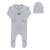 Ely’s & Co Garden Floral Center Collection - Blue - Footie + Beanie