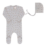Ely’s & Co Garden Floral Print Collection - Blue - Footie + Bonnet