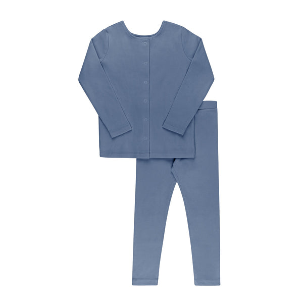 Ely’s & Co Ribbed Cardigan Set - Blue - 2 Pc Toddler Set