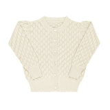 Ely’s & Co Stitch Collection - Diamond Pointelle Knit Cardigan - Natural