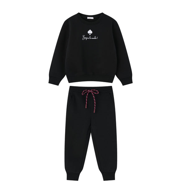 Coco Blanc Sweatshirt Set Black