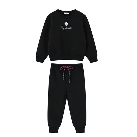 Coco Blanc Sweatshirt Set Black
