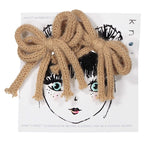 KNOT YARN MINI BOW CLIP SET // CARAMEL